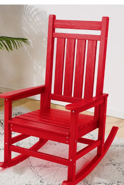 Outdoor Patio Rocking Chair Red