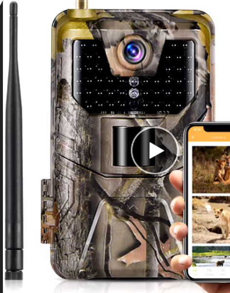 StealthCam Trail Camera with Cell Link - 4K HD 20MP/1080P Night Vision, 0.3s Trigger, 120° Wide-Angle, IP65 Waterproof (44 IR LEDs, 65ft Range)