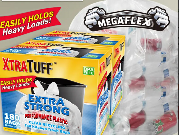 360 Bags 13 Gallon Expandable Heavy-Duty Plastic Garbage Bags – Super Strong