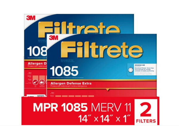 Filtrete 2-Pack 14" x 14" x 1" Micro Allergen Extra Reduction Air Filters Filtrete 2-Pack 14" x 14" x 1" Micro Allergen Extra Reduction Air Filters