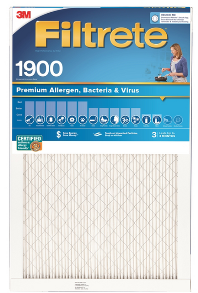 Filtrete 12x24x1 MERV 13 Pleated Allergen Air Filter – 62% Small Particle Capture, Asthma & Allergy Friendly, Fiberglass HVAC Filter