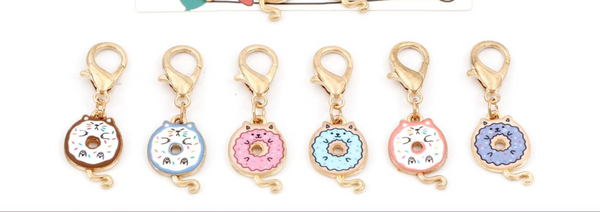 DoreenBeads Stitch Markers for Crocheting and Knitting, Alloy Enamel Crochet Marker Crochet Gifts for Knitting Weaving Sewing Accessories Quilting Jewelry Making