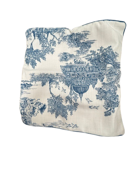 patdrea Designer Square Throw Pillow Covers Set of 2 – 18x18" Rustic Linen Chinoiserie Blue Scenery Pattern, Decorative Pillowcases for Sofa, Bed, Living Room patdrea Designer Square Throw Pillow Covers Set of 2 – 18x18" Rustic Linen Chinoiserie Blue Scenery Pattern, Decorative Pillowcases for Sofa, Bed, Living Room