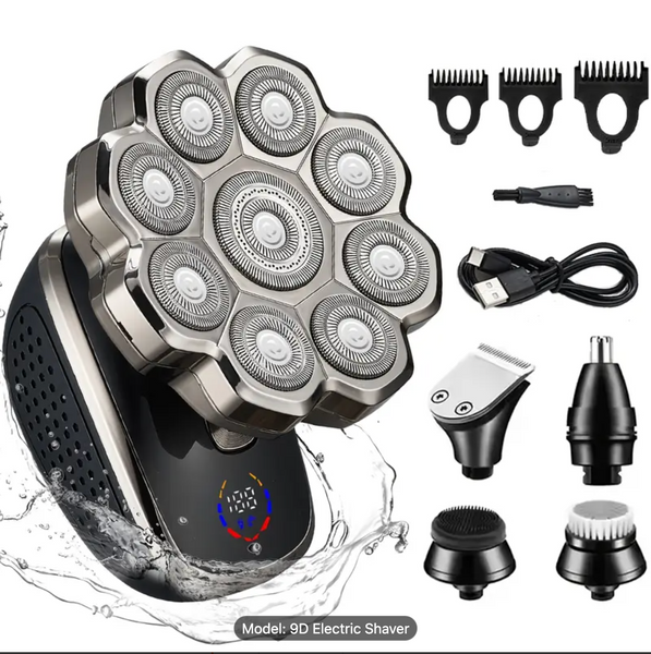 Men's Electric Shaver – Intelligent LED Display, Wet/Dry Full Body Wash, USB‑C Fast Charging, Rotary Floating Heads, Model YK‑312