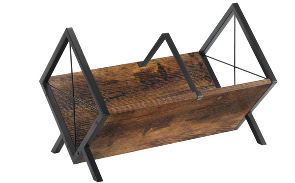 Vinyl Record Holder – Retro Brown & Black, 80-100 LP Capacity, Iron Frame with Dividers, Anti-Scratch Feet Vinyl Record Holder – Retro Brown & Black, 80-100 LP Capacity, Iron Frame with Dividers, Anti-Scratch Feet