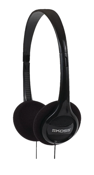 Koss KPH7 On-Ear Headphones – Black, Lightweight Design, Full Sound Performance