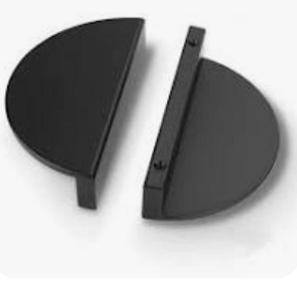 Peaha 10 Pack Half Moon Cabinet Pulls – Black Cabinet & Drawer Handles, Modern Minimalist Semi‑Circle Pulls, Mounting Screws Included