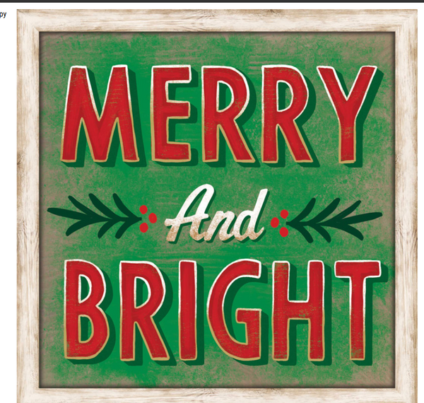 Open Road Brands Mutlicolored Merry and Bright Indoor Christmas Decor