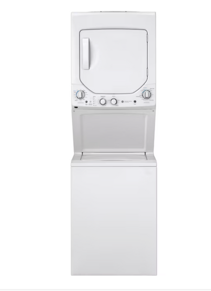 GE Stacked Laundry Center with 2.3 cu. ft. Top-Load Washer and 4.4 cu. ft. Electric Dryer