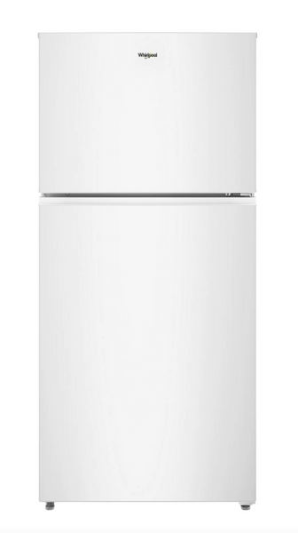 Whirlpool® 30" 19.3 Cu. Ft. White Top Freezer Refrigerator with Total Coverage Cooling™ and Garage Ready Design