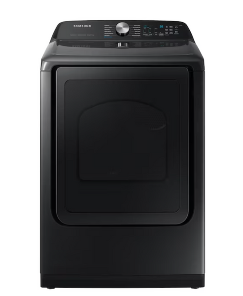 Samsung 7.4 cu ft Smart Vented Gas Dryer – Brushed Black, Steam Sanitize+, Wi‑Fi, Sensor Dry & Vent Sensor
