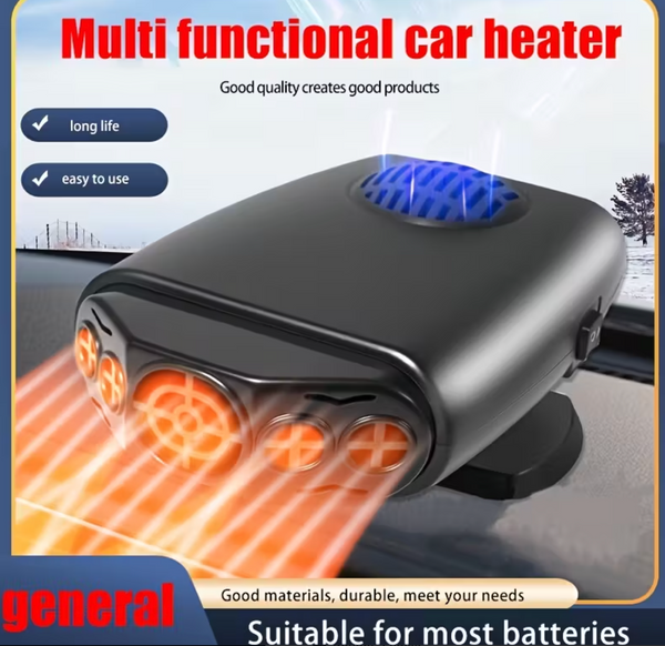 12V Portable Car Heater – Fast Heating, Detachable & Durable Interior Heater for Cold Weather, Universal Vehicle Heater (Sleek Compact Design)