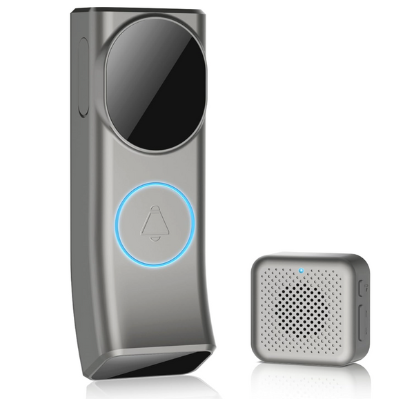 KKB Wireless Doorbell – Waterproof Home Door Bell, 38 Chimes, 5 Volume Levels, LED Flash, USB‑C Rechargeable Button, No WiFi or App Needed