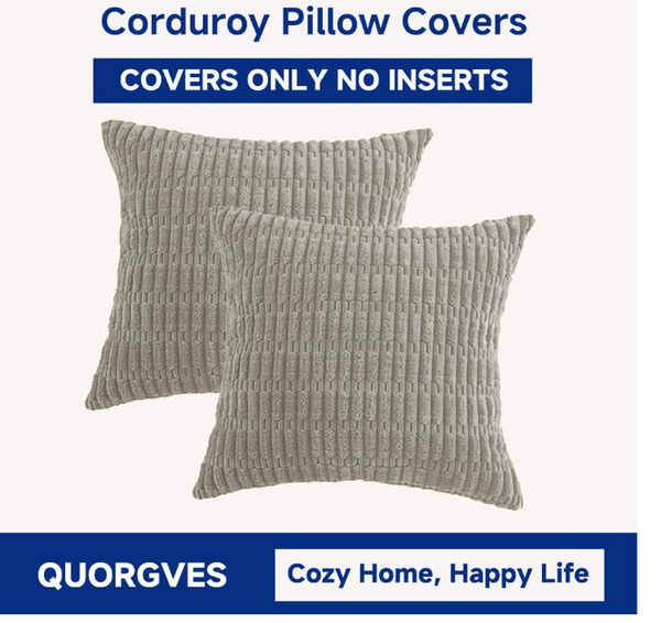 QUORGVES Throw Pillow Covers 20x20 Inch Set of 2