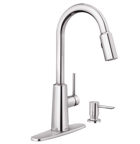 ?Moen Nori One-Handle Pull-Down Kitchen Faucet – Chrome Finish with Power Clean™ Spray (NEW | BOX DAMAGED)