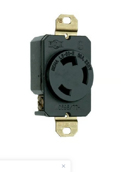 Turnlok® 30A 125/250V Spec Grade Locking Single Receptacle – Industrial‑Strength Nylon Body, Brass Contacts, NEMA Rated, Commercial Electrical Outlet