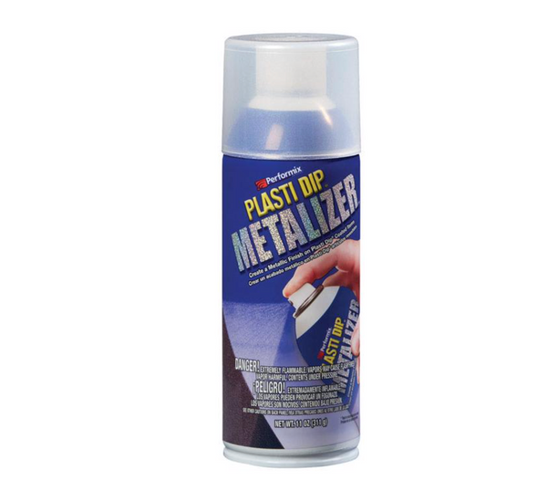 Plasti Dip Metalizer Silver Flat/Matte Multi-Purpose Rubber Coating Spray — 11 oz, Indoor/Outdoor, Most Surfaces, No Primer Needed