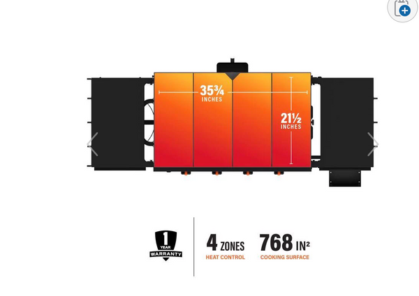 Blackstone Iron Forged 4 Burner Liquid Propane Outdoor Griddle with Hood Black