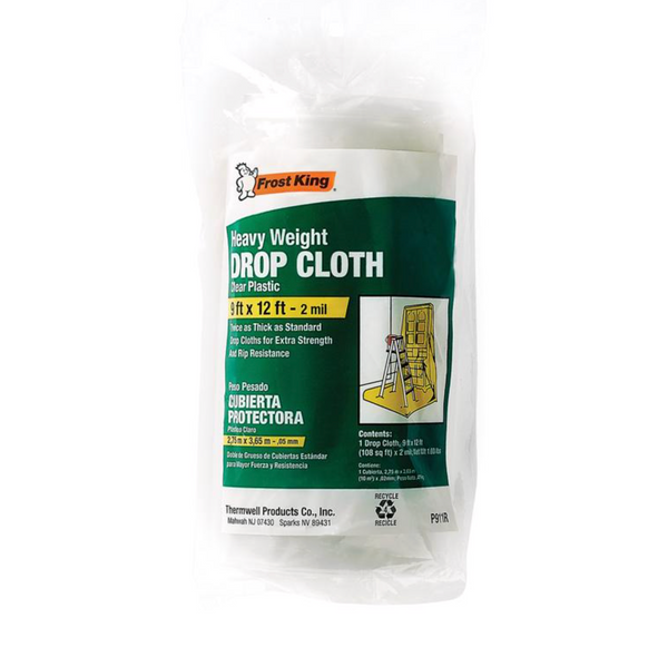 Frost King Projex 9 ft. W X 12 ft. L X 2 mil Plastic Drop Cloth 1 pk