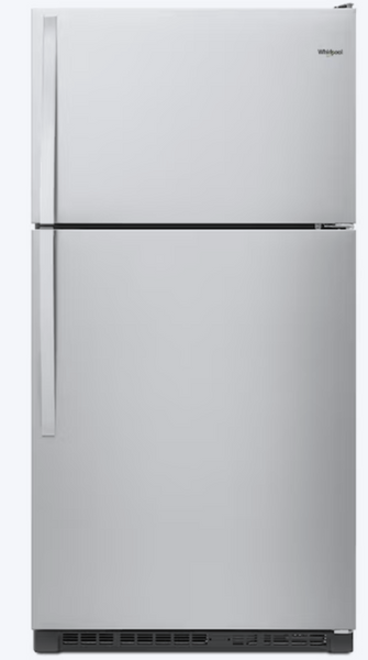 Whirlpool 20.5-cu ft Standard-Depth 33-in Wide Top-Freezer Refrigerator ( Fingerprint Resistant Stainless Steel )