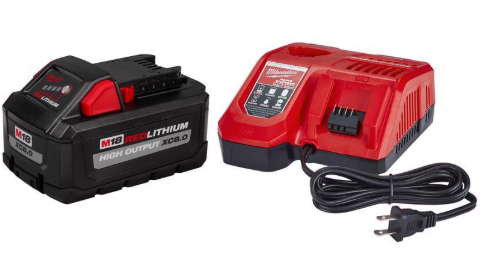 Milwaukee M18 RedLithium XC 8 Ah Lithium-Ion High Output Battery and Charger Starter Kit 2 pc