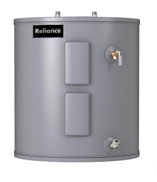 Reliance 30 Gallon Electric Water Heater, 4500W, 240V, Residential Tall Tank, Top Water Connections
