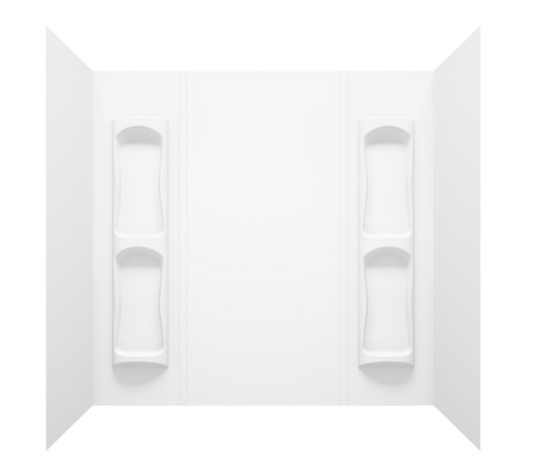 MAAX Utah 59 in. H X 31-3/4 in. W X 60-1/2 in. L White Bathtub Wall Surround