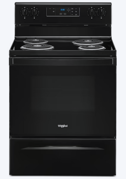 Whirlpool 30-in 4 burners 4.8-cu ft Freestanding Electric Range ( Black )