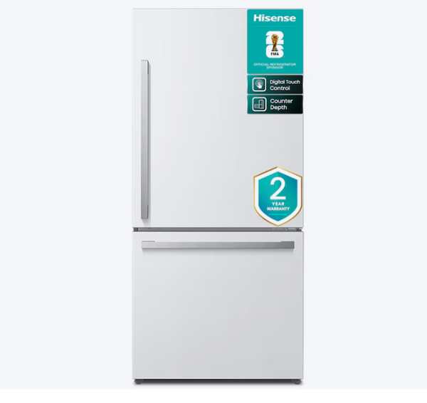 Hisense 17.2-cu ft Counter-Depth 32-in Wide Bottom-Freezer Refrigerator White ) ENERGY STAR Certified
