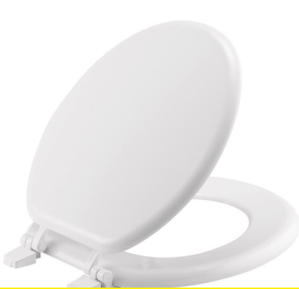 Mayfair by Bemis Round White Enameled Wood Toilet Seat