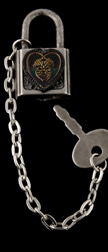 Gasoline Glamour Black Sacred Heart Dirty Lock Necklace