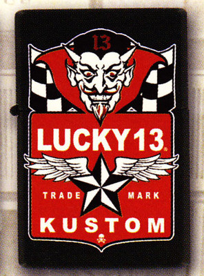 Lucky 13 Devil Flags Lighter