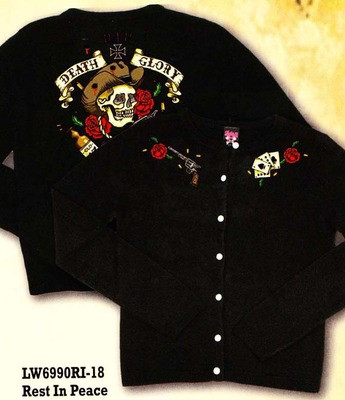 Lucky 13 Rest in Peace Cardigan