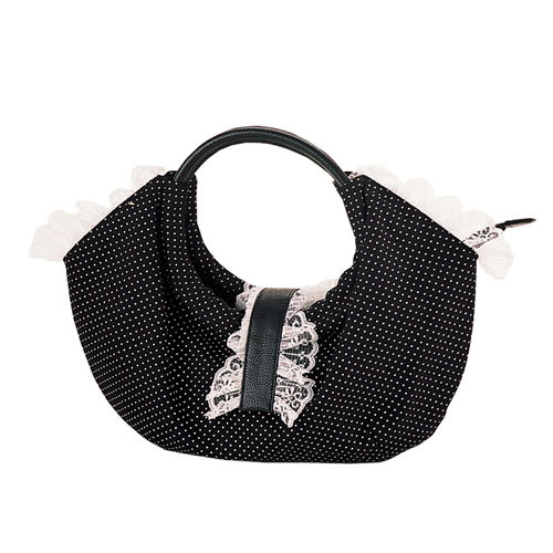 Demonia Canvas Polka Dotted Lolita Handbag 