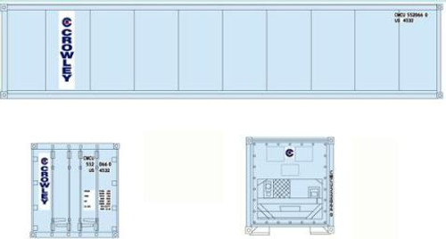 DI-4350 Crowley Marine Transport 40' Refrigerated Container 2-pack