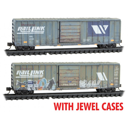 MTL-983 05 032 MRL 50' Rib Side Box Car 2-pk-graffiti-JC