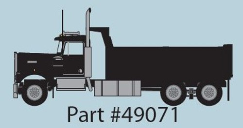 TWX-49071 Black Kenworth W900 Dump Truck