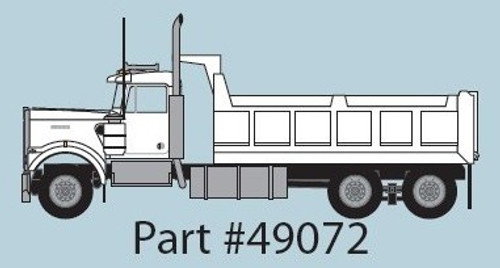 TWX-49072 White Kenworth W900 Dump Truck