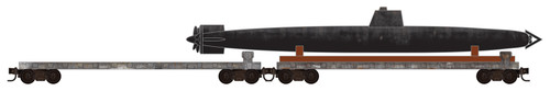 MTL-983 02 256 Flat Car 2-Pack w/ Captured WW2 HA-19 Load