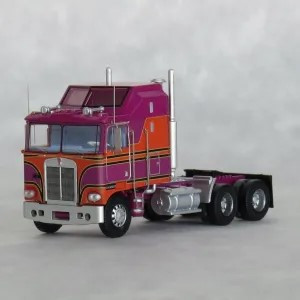 TWX-41063 Burgundy/Orange Kenworth K100 VIT Aerodyne