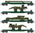 MTL-993 02 204 EJ&E 45' Flat Car 4-pk w/M65 Atomic Cannon Load