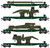 MTL-993 02 204 EJ&E 45' Flat Car 4-pk w/M65 Atomic Cannon Load