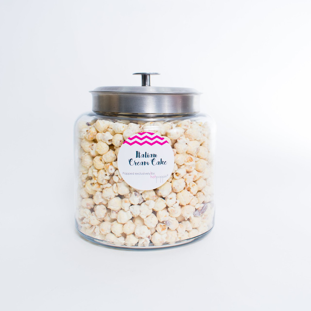 Create a memorable snacking experience with our CUSTOMIZED DIY HotPoppin Gourmet Popcorn Bar. This unique package includes 1 glass jar filled with our delicious gourmet popcorn, allowing you to customize your own popcorn creations. Whether you're hosting a party, wedding, or special event, this popcorn bar will be a hit among your guests. With 35 servings, everyone can enjoy their favorite flavors and toppings. Personalize the popcorn with your own selection of seasonings, drizzles, and mix-ins for a truly customized treat. Elevate your event and make it pop with our CUSTOMIZED DIY HotPoppin Gourmet Popcorn Bar.