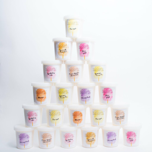 Experience the whimsical delight of Sugaire's Certified Organic Cotton Candy with The Signature Collection. Indulge in the fluffy clouds of hand-spun sweetness made from the finest organic ingredients. The Signature Collection offers a range of sizes to satisfy your cravings, including the 16oz Pint and the 32oz bucket. Each bite of this artisanal cotton candy will transport you to a world of pure joy and nostalgia. Whether you're treating yourself or sharing with others, The Signature Collection promises an unforgettable experience of certified organic goodness. Elevate your celebrations, parties, and everyday moments with Sugaire's exquisite Certified Organic Cotton Candy.