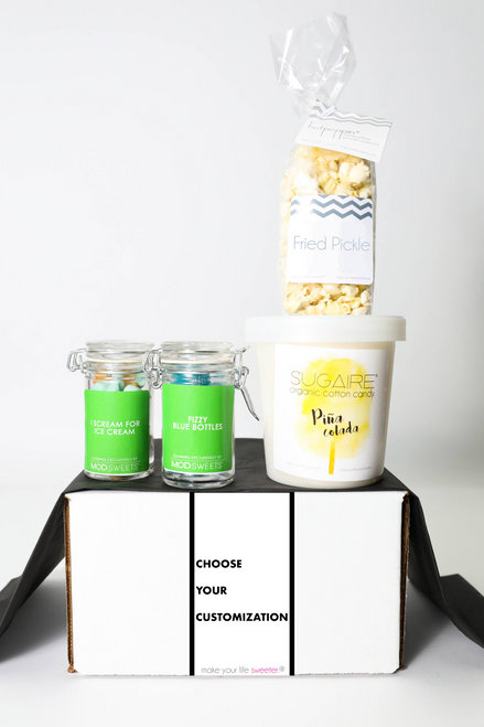 Introducing the Small and Sweet Gift Box, a delightful assortment of 4 sweet treats that are sure to bring joy to any occasion. This customizable gift box allows you to choose your favorite treats from our selection of delectable options. From gourmet chocolates to artisanal cookies and more, create a personalized collection that suits your taste or that of your lucky recipient. Each treat is carefully crafted with love and high-quality ingredients, ensuring a memorable and delicious experience. Whether you're celebrating a special milestone, sending a thoughtful gift, or treating yourself, the Small and Sweet Gift Box is the perfect choice to satisfy any sweet tooth.