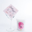 Elevate your cocktail experience with the Customized ROSE GOLD Sugaire Sparkling Organic Cotton Candy Martini Infusion Kit. This luxurious kit combines the art of mixology with the whimsy of organic cotton candy. Each kit includes a 16oz Pint of Sugaire's exquisite certified organic cotton candy in a stunning rose gold color, along with a stylish martini glass. Create a unique and personalized martini infusion by placing the cotton candy on top of your favorite martini, and watch it dissolve into a flavorful and visually captivating concoction. Perfect for special occasions, celebrations, or a lavish night in, this Customized ROSE GOLD Sugaire Sparkling Organic Cotton Candy Martini Infusion Kit adds a touch of elegance and sweetness to your cocktail experience.