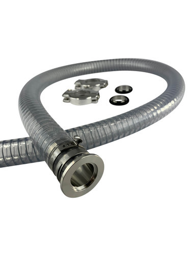 3' Clear Vacuum Hose with NW25 Fittings