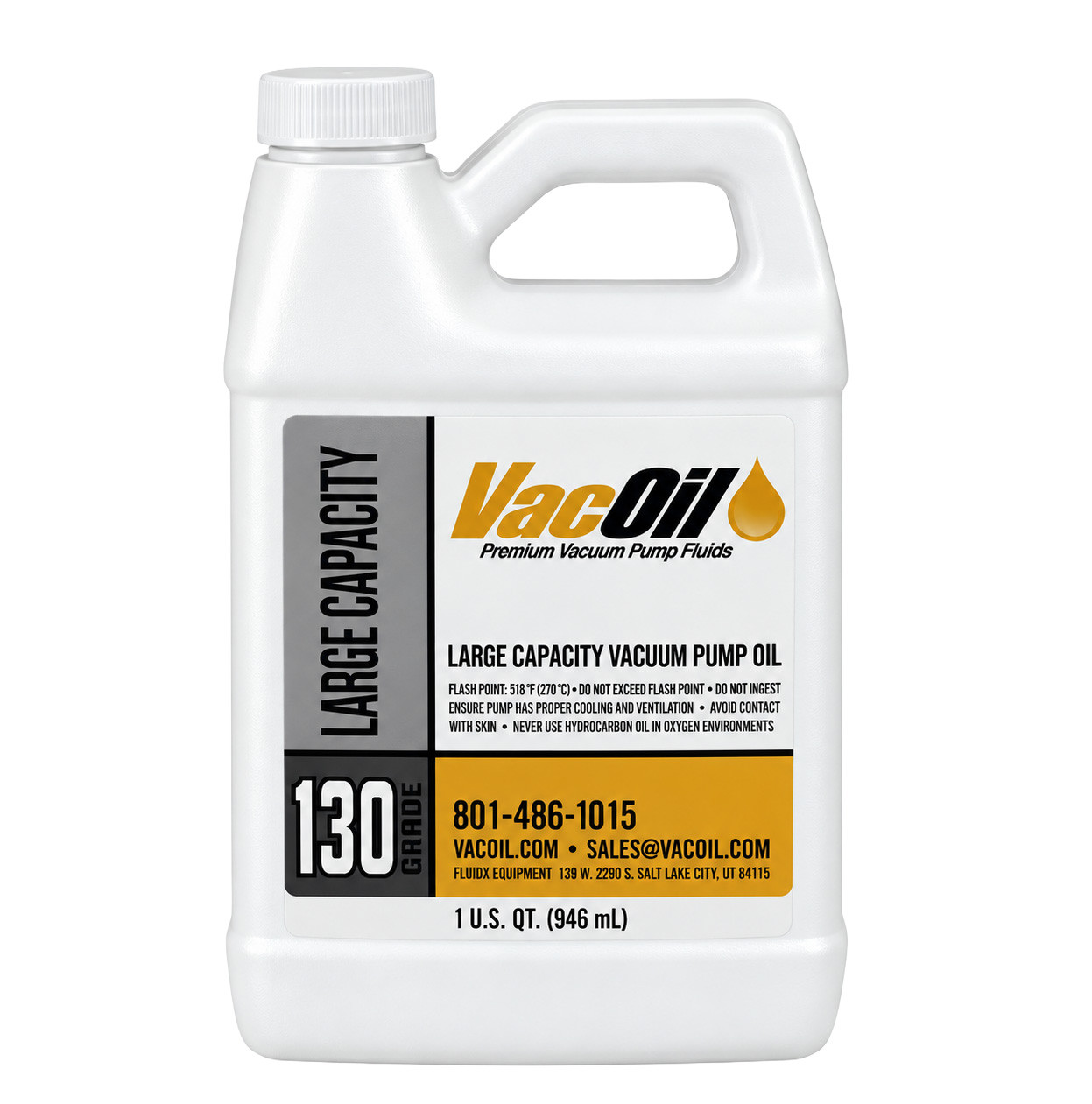 VacOil® 130 Grade Vacuum Pump Oil - 1 Quart