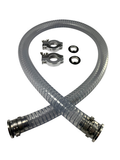 3' Clear Vacuum Hose with NW25 Fittings
