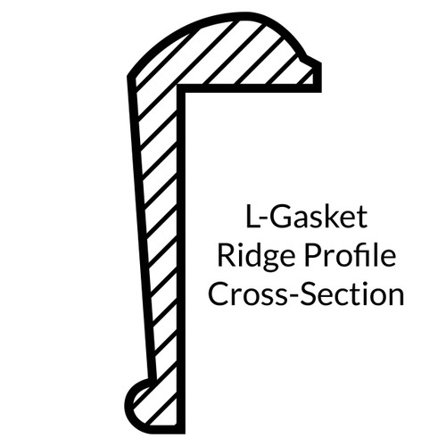 12" - 50" Ridge Profile L Gasket (Buna) cross-hatch